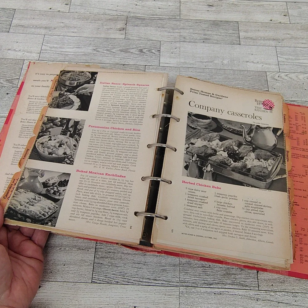 Vtg 1953 Better Homes And Gardens New Cookbook 1st Edition 7th Printing + Extras